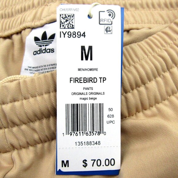Adidas Originals Firebird Track Pants Mens Size Medium Beige NEW - Picture 11 of 15
